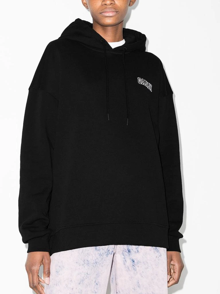 商品Ganni|GANNI - Logo Organic Cotton Hoodie,价格¥1263,第3张图片详细描述