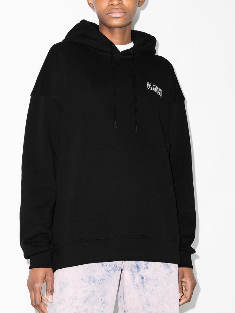 商品Ganni|GANNI - Logo Organic Cotton Hoodie,价格¥1147,第5张图片详细描述