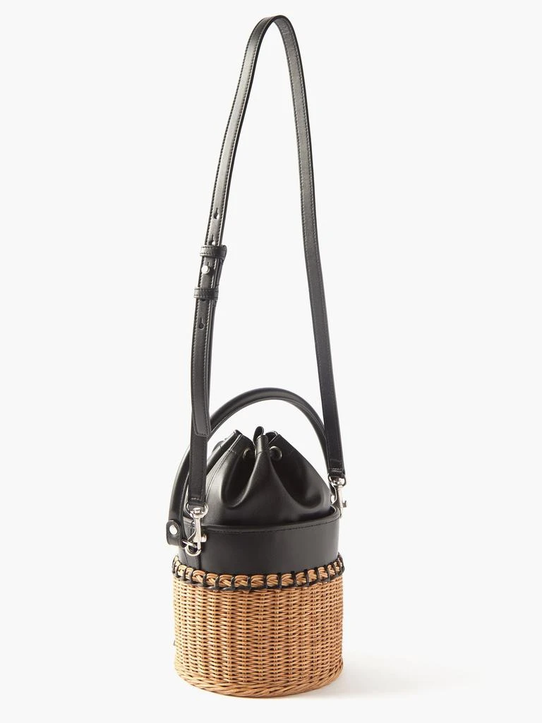 商品Yves Saint Laurent|Bahia leather and wicker bucket bag,价格¥19170,第4张图片详细描述