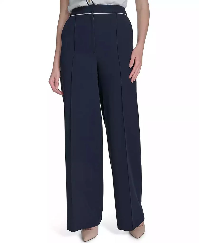 商品Tommy Hilfiger|Women's Tipped High-Rise Bootcut Pants,价格¥733,第1张图片