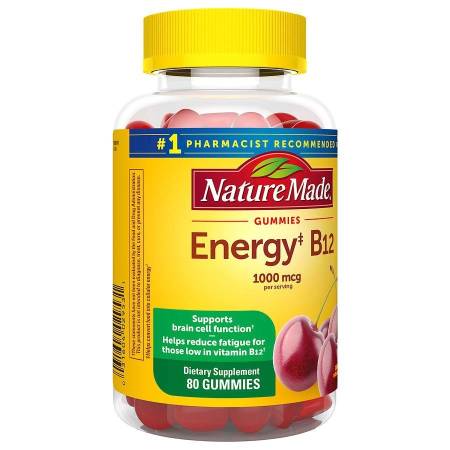 商品Nature Made|Energy B12 1000 mcg Gummies Cherry & Mixed Berries,价格¥97,第2张图片详细描述