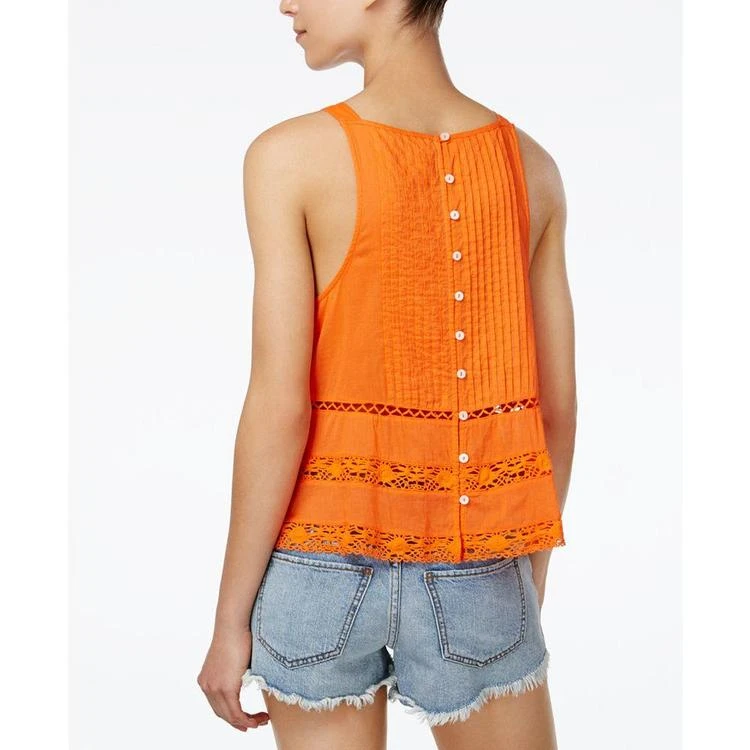 商品Free People|Constant Crush Mixed-Media Button-Back Tank Top,价格¥120,第3张图片详细描述