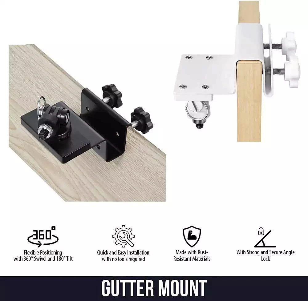 商品Wasserstein|Weatherproof Gutter Mount Compatible with Arlo Pro, Pro 2, Pro 3, Pro 4, Ultra, Ultra 2, HD, Go, Essential Security Camera (2 Pack, White),价格¥202,第3张图片详细描述