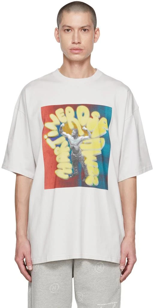 商品Martine Rose|Gray Graphic T-Shirt,价格¥963,第1张图片