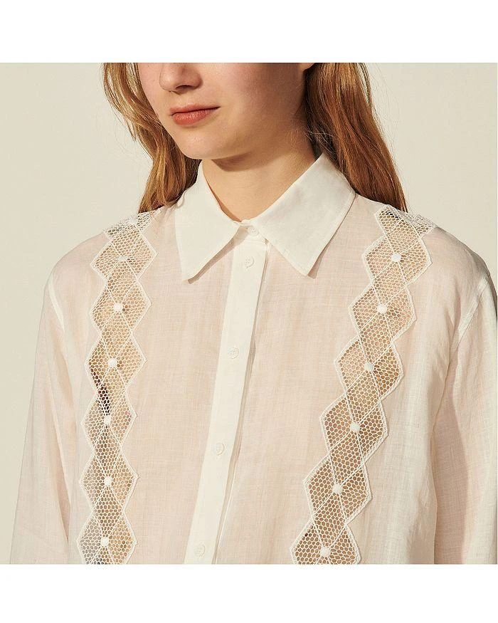 商品Sandro|Eugene Braided Trim Shirt,价格¥1216,第3张图片详细描述