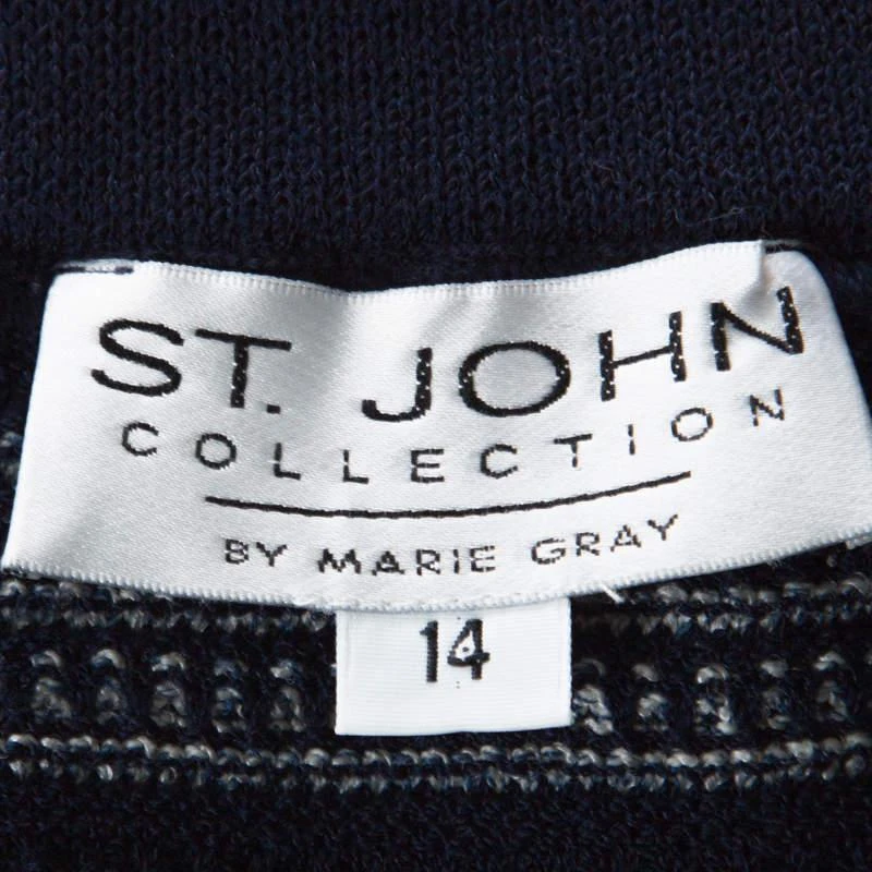 商品[二手商品] St. John|St. John Collection by Marie Gray Navy Blue Striped Knit Skirt XL,价格¥1103,第5张图片详细描述