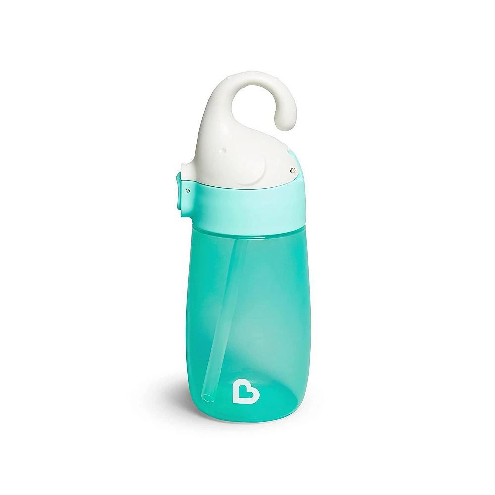 商品Munchkin|Flip n Lock Elephant Straw Cup, 12 oz, Mint,价格¥149,第1张图片