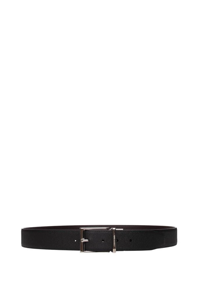 商品Burberry|Regular belts Leather Black Dark Brown,价格¥2143,第1张图片