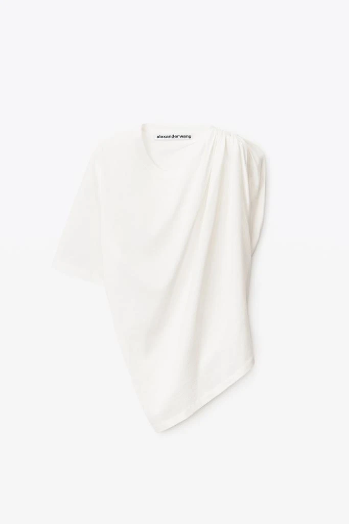 商品Alexander Wang|SHOULDER DRAPE TEE IN SILKY JERSEY,价格¥1613,第3张图片详细描述