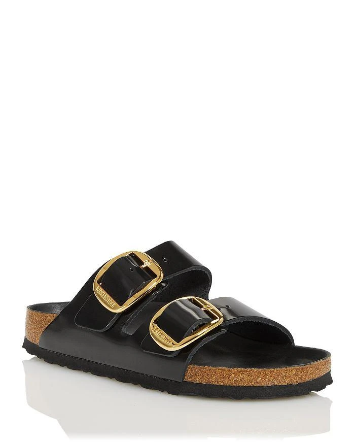 商品Birkenstock|Women's Arizona High Shine Big Buckle Slide Sandals,价格¥1291,第1张图片