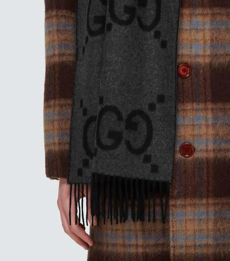 商品Gucci|羊绒GG提花围巾,价格¥7615,第3张图片详细描述