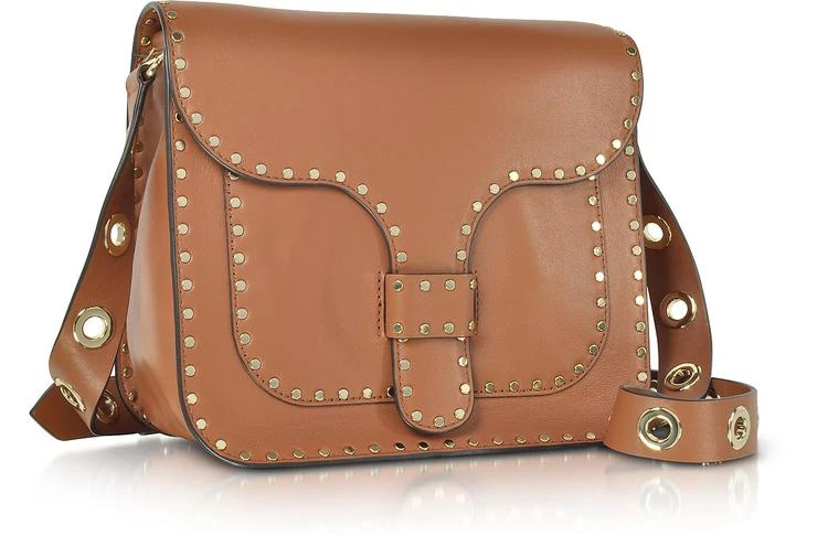商品Rebecca Minkoff|Rebecca Minkoff 杏仁色铆钉Midnighter大号斜挎包,价格¥1897,第2张图片详细描述