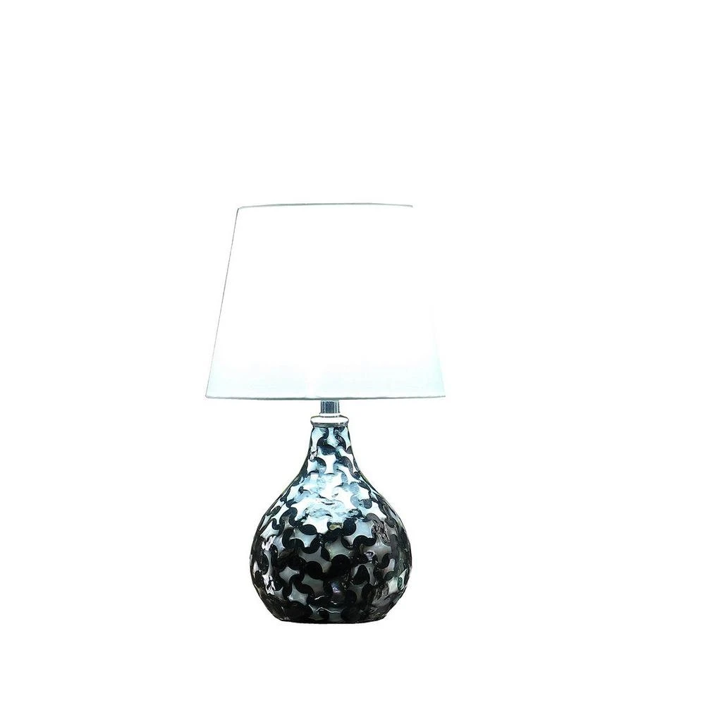 商品Streamdale Furniture|Streamdale 11.5" In Modern Black Seashell Swirl Pattern Mini Polyresin Table,价格¥819,第2张图片详细描述