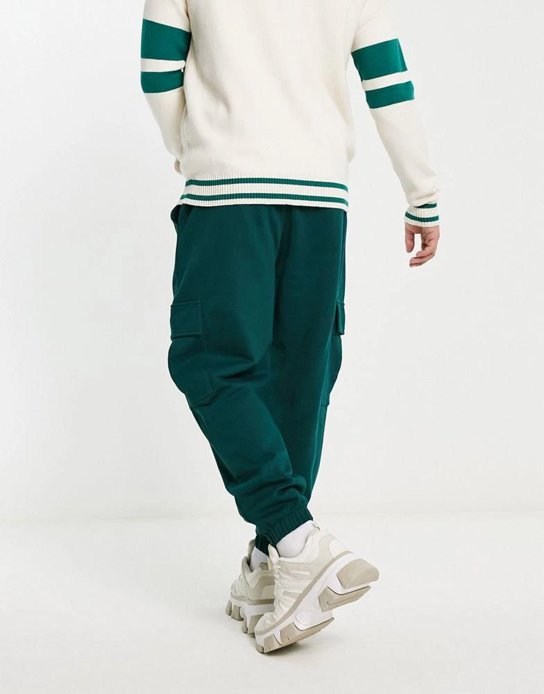 商品ASOS|ASOS DESIGN oversized cargo joggers in green,价格¥151,第3张图片详细描述