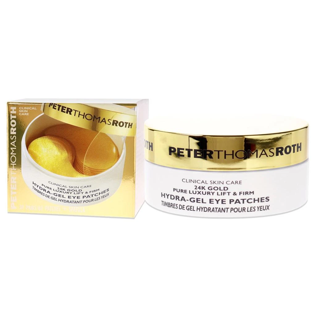 商品Peter Thomas Roth|24K Gold Pure Luxury Lift and Firm Hydra-Gel Eye Patches by Peter Thomas Roth for Women - 60 Pc Patches,价格¥416,第1张图片