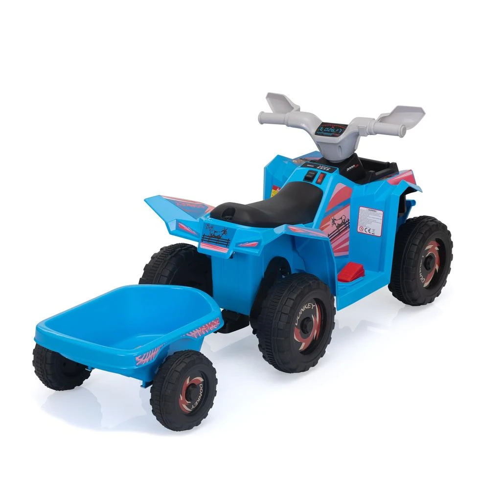 商品Streamdale Furniture|Streamdale Electric Kids ATV with Trailer and Bluetooth,价格¥1932,第2张图片详细描述