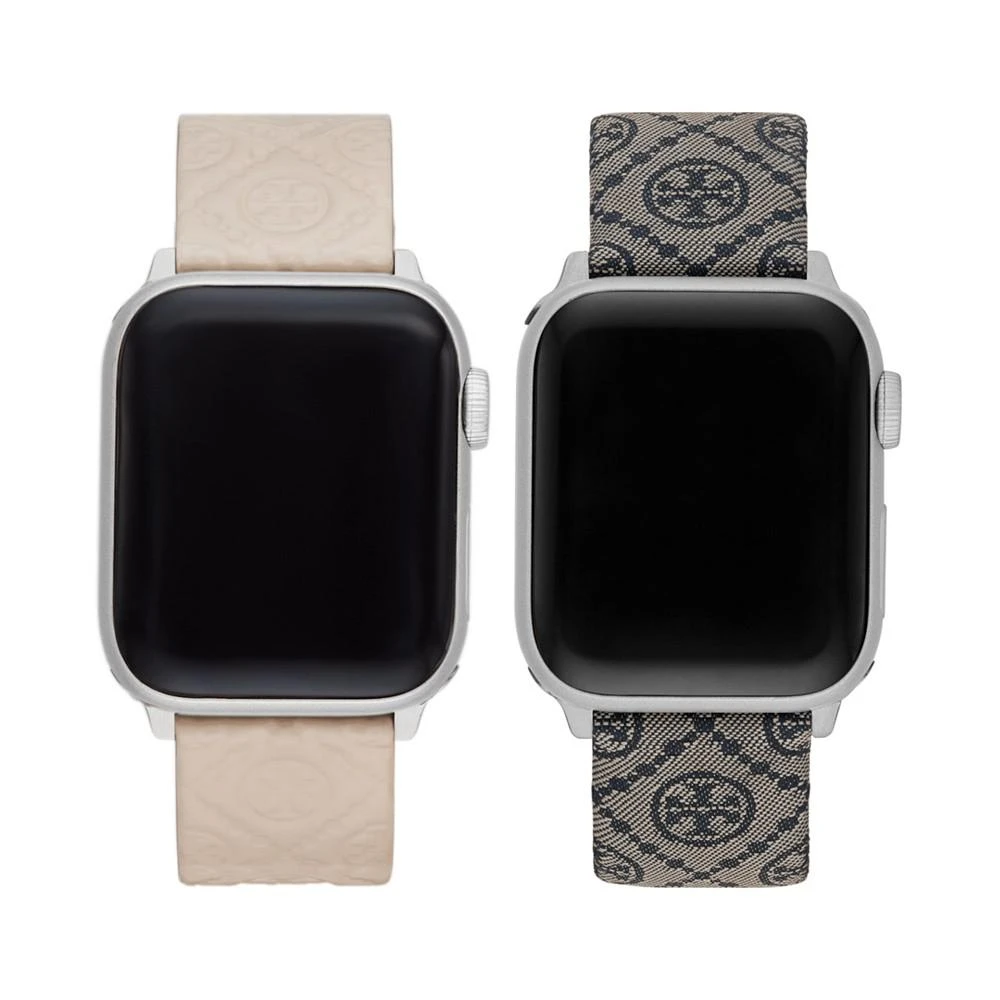 商品Tory Burch|Women's The T Monogram Jacquard and Leather Bands for Apple Watch® 38mm/40mm/41mm,价格¥1263,第1张图片