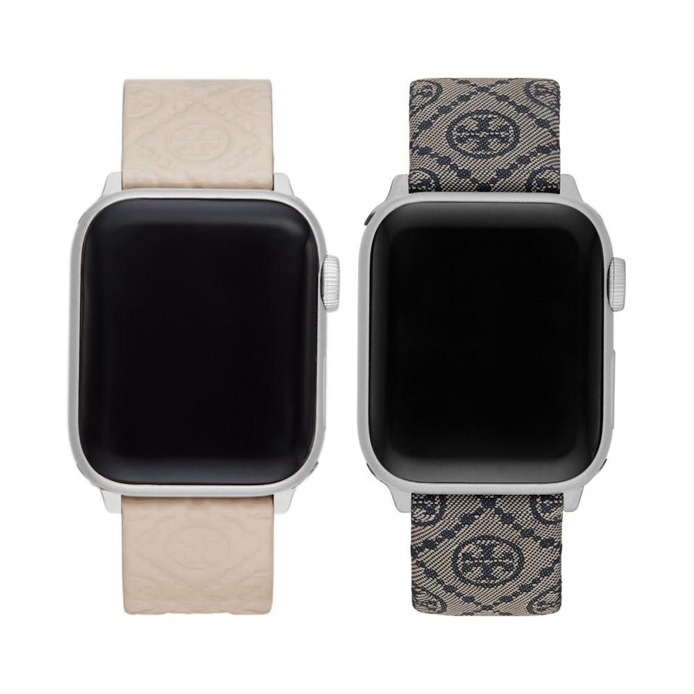 商品Tory Burch|Women's The T Monogram Jacquard and Leather Bands for Apple Watch® 38mm/40mm/41mm,价格¥1447,第1张图片