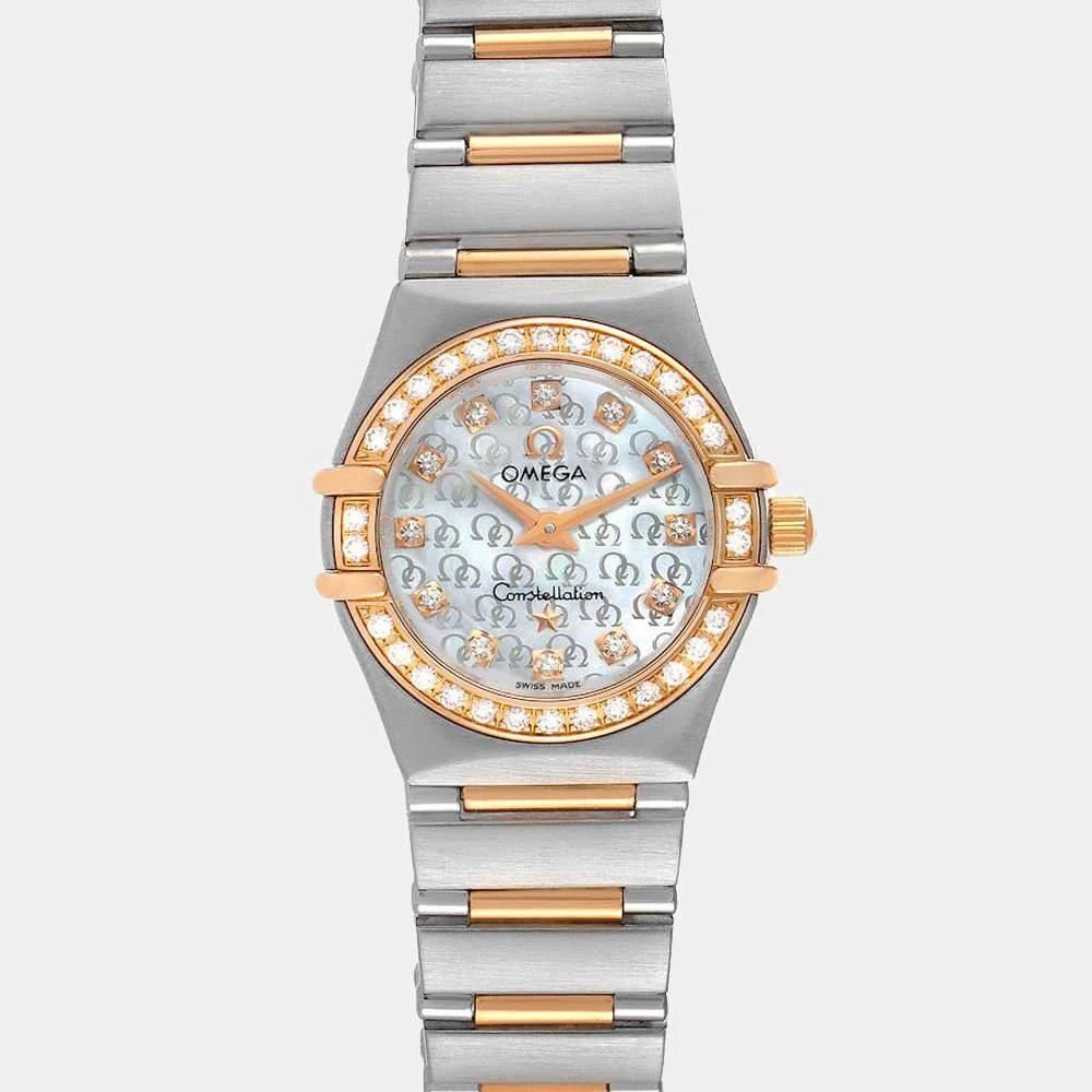 商品[二手商品] Omega|Omega MOP Diamonds 18K Rose Gold And Stainless Steel Constellation My Choice Steel 360.75.00 Women's Wristwatch 22.5 MM,价格¥26731,第3张图片详细描述