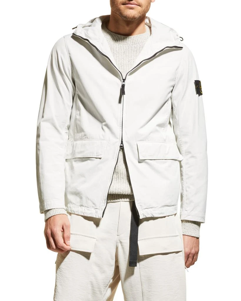 商品Stone Island|Men's Solid Nylon-Cotton Parka,价格¥3284,第4张图片详细描述