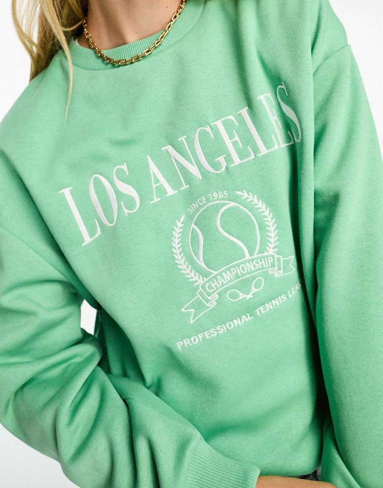商品Pimkie|Pimkie LA sweatshirt in green,价格¥159,第3张图片详细描述
