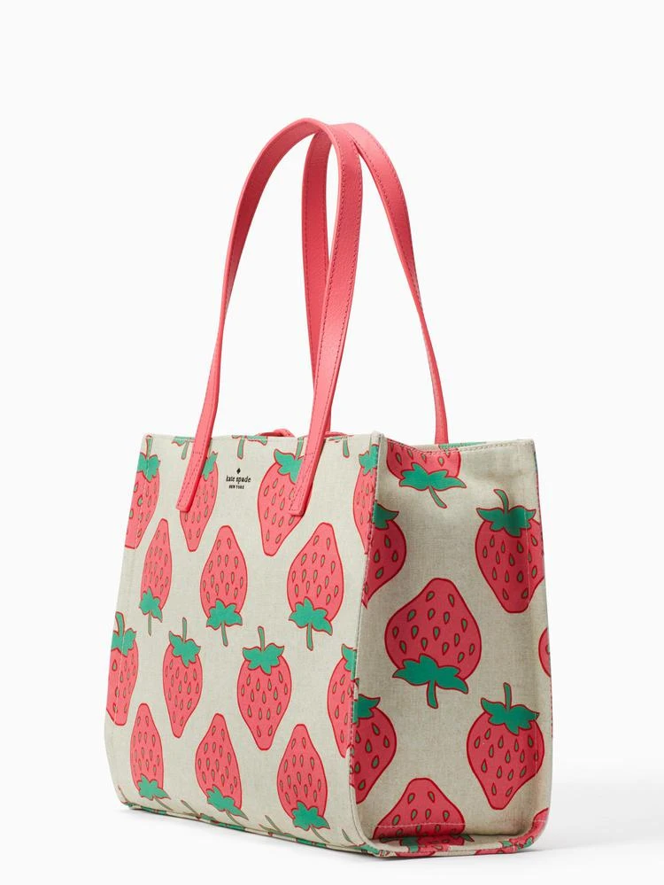 商品Kate Spade|picnic perfect strawberry canvas mega sam,价格¥1459,第4张图片详细描述