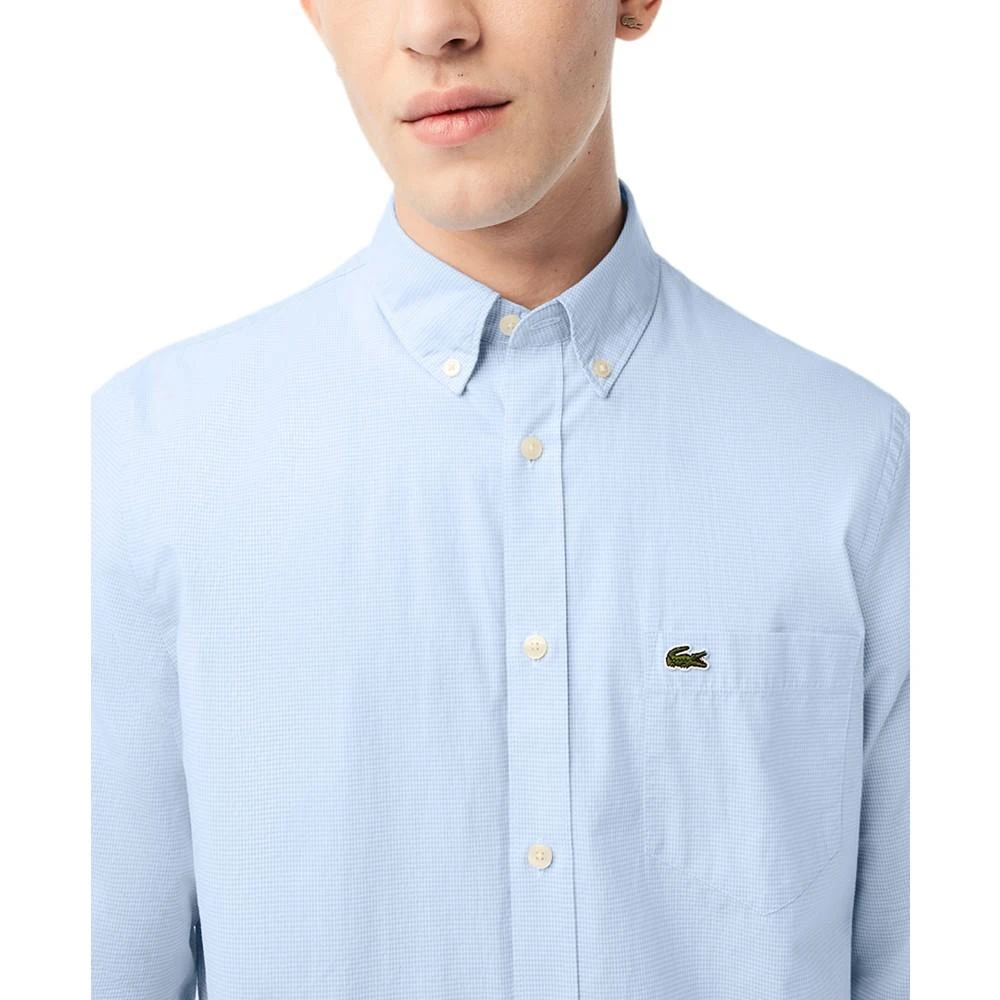 商品Lacoste|Men's Gingham Poplin Shirt,价格¥343,第3张图片详细描述