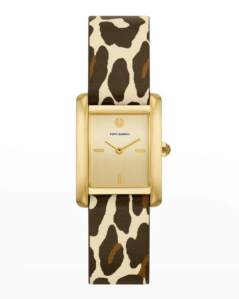 商品Tory Burch|The Eleanor Watch with Animal-Print Leather Strap,价格¥2124,第1张图片