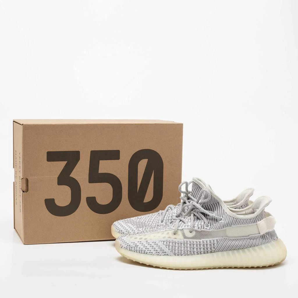 Yeezy x adidas Grey/White Knit Fabric 350 V2 Static Sneakers Size 45 1/3 商品
