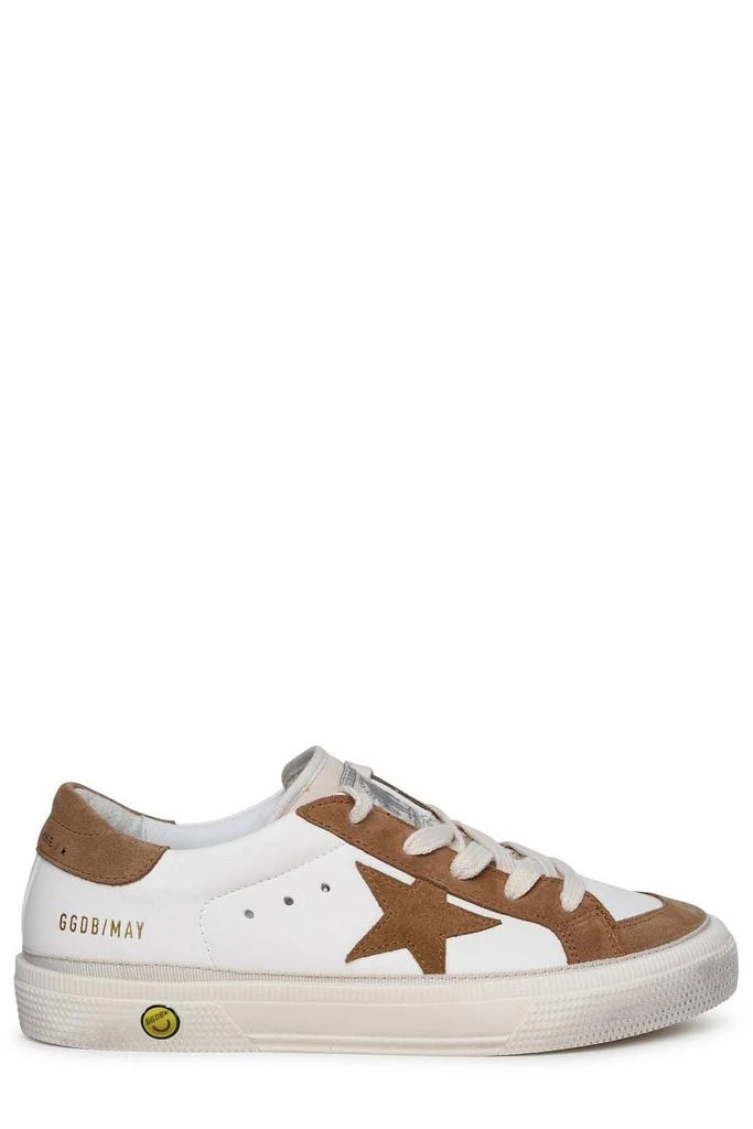 商品Golden Goose|Golden Goose Kids May Star Distressed-Effect Low-Top Sneakers,价格¥1294,第1张图片