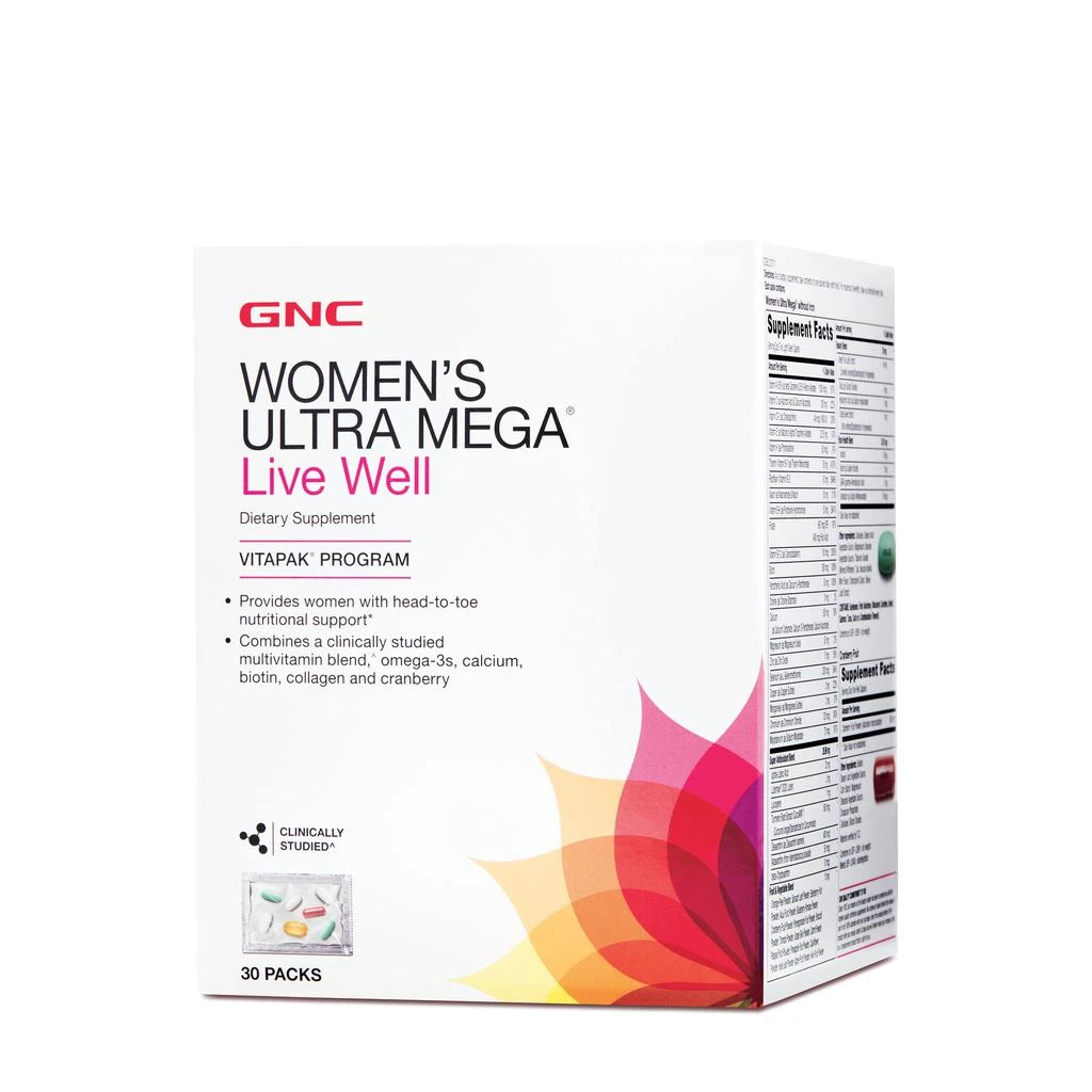 商品GNC|GNC Women's Ultra Mega® Live Well Vitapak® Program,价格¥333,第1张图片