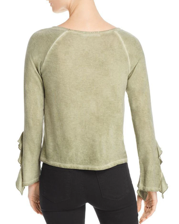 商品Red Haute|Ruffle-Sleeve Sun-Washed Sweatshirt,价格¥263,第2张图片详细描述