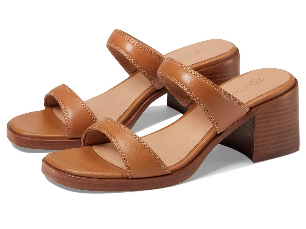 商品Madewell|The Saige Double-Strap Sandal in Leather,价格¥202,第1张图片