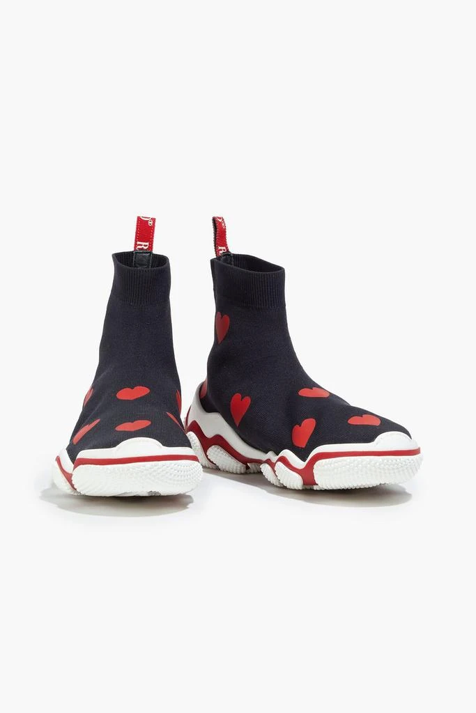 商品RED Valentino|Glam Run printed stretch-knit high-top sneakers,价格¥1652,第2张图片详细描述