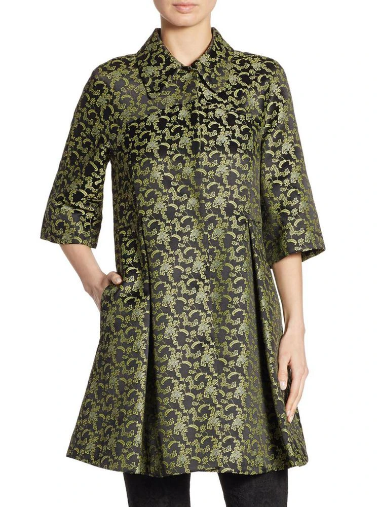 商品Erdem|Yuri Silk A-Line Coat,价格¥6231,第1张图片