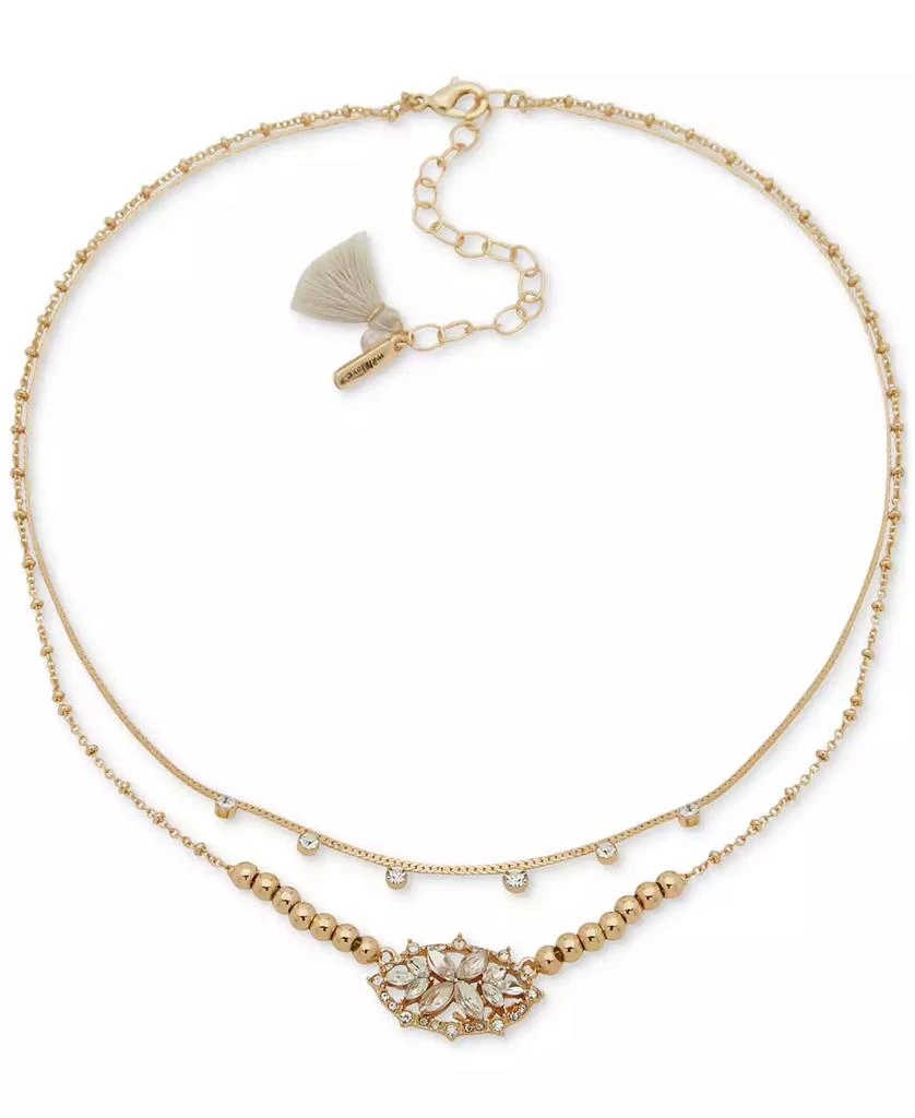 商品Lonna & Lilly|Gold-Tone Crystal Snowflake Layered Necklace, 16" + 3" extender,价格¥171,第1张图片