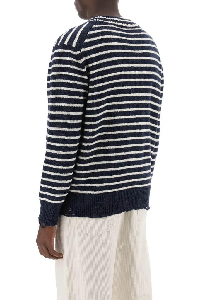 商品AMI|Striped sweater with destroyed detailing,价格¥1331,第4张图片详细描述