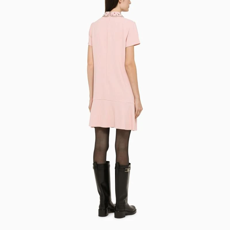 商品RED Valentino|Antique pink short dress with strass,价格¥1691,第3张图片详细描述