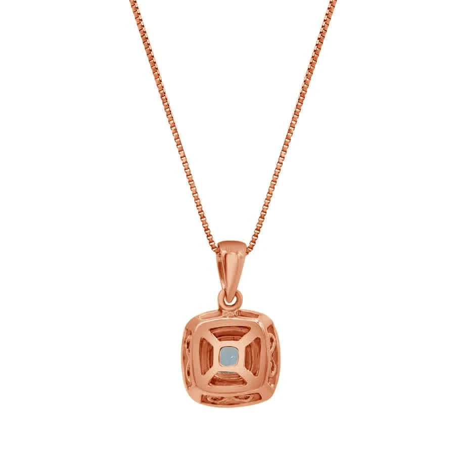 商品Diamondmuse|Diamond Muse 0.15 cttw 14KT White Gold Tanzanite Diamond Accent Pendant Necklace for Women,价格¥3756,第3张图片详细描述