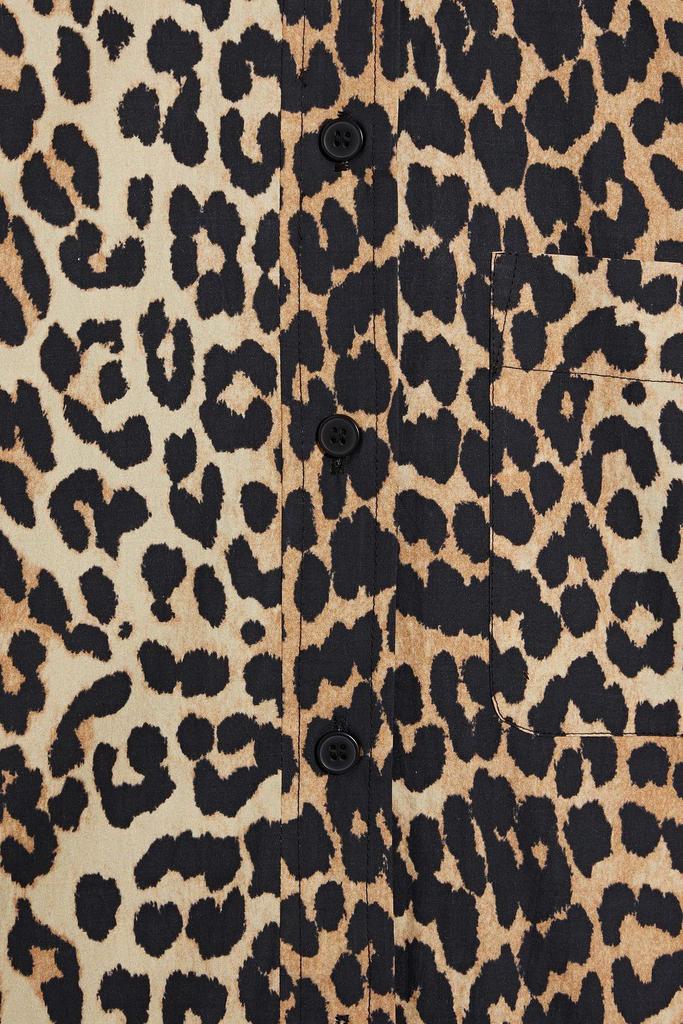 Leopard-print organic cotton-poplin shirt商品第4张图片规格展示