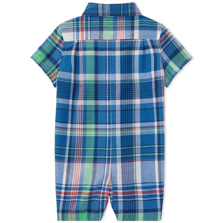 商品Ralph Lauren|Ralph Lauren Plaid Cotton Romper, Baby Boys,价格¥117,第2张图片详细描述
