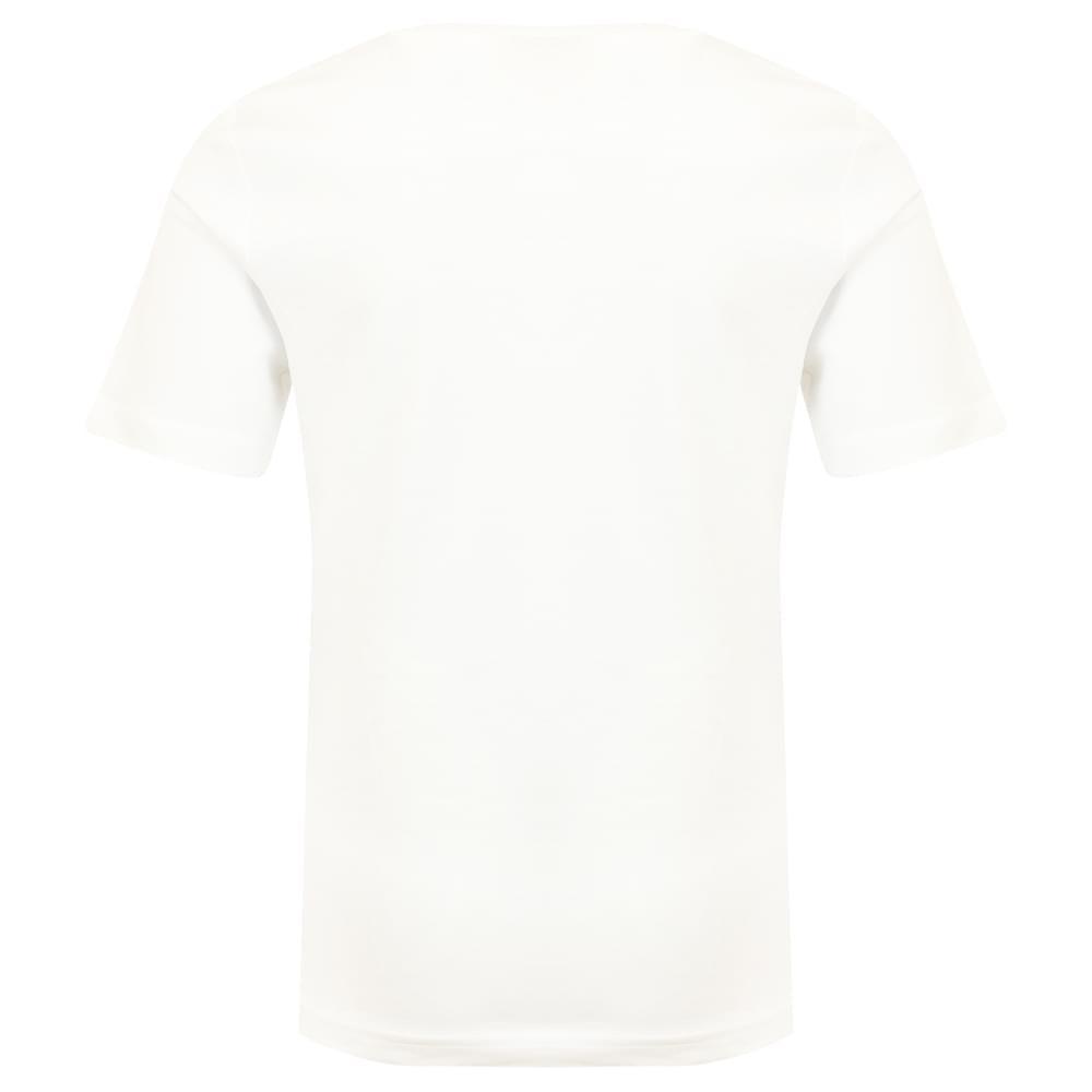 White Short Sleeve Gold Logo T Shirt商品第3张图片规格展示