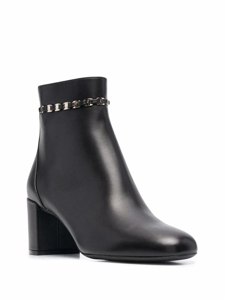 商品Salvatore Ferragamo|FERRAGAMO Vara Chain leather boots,价格¥3582,第3张图片详细描述