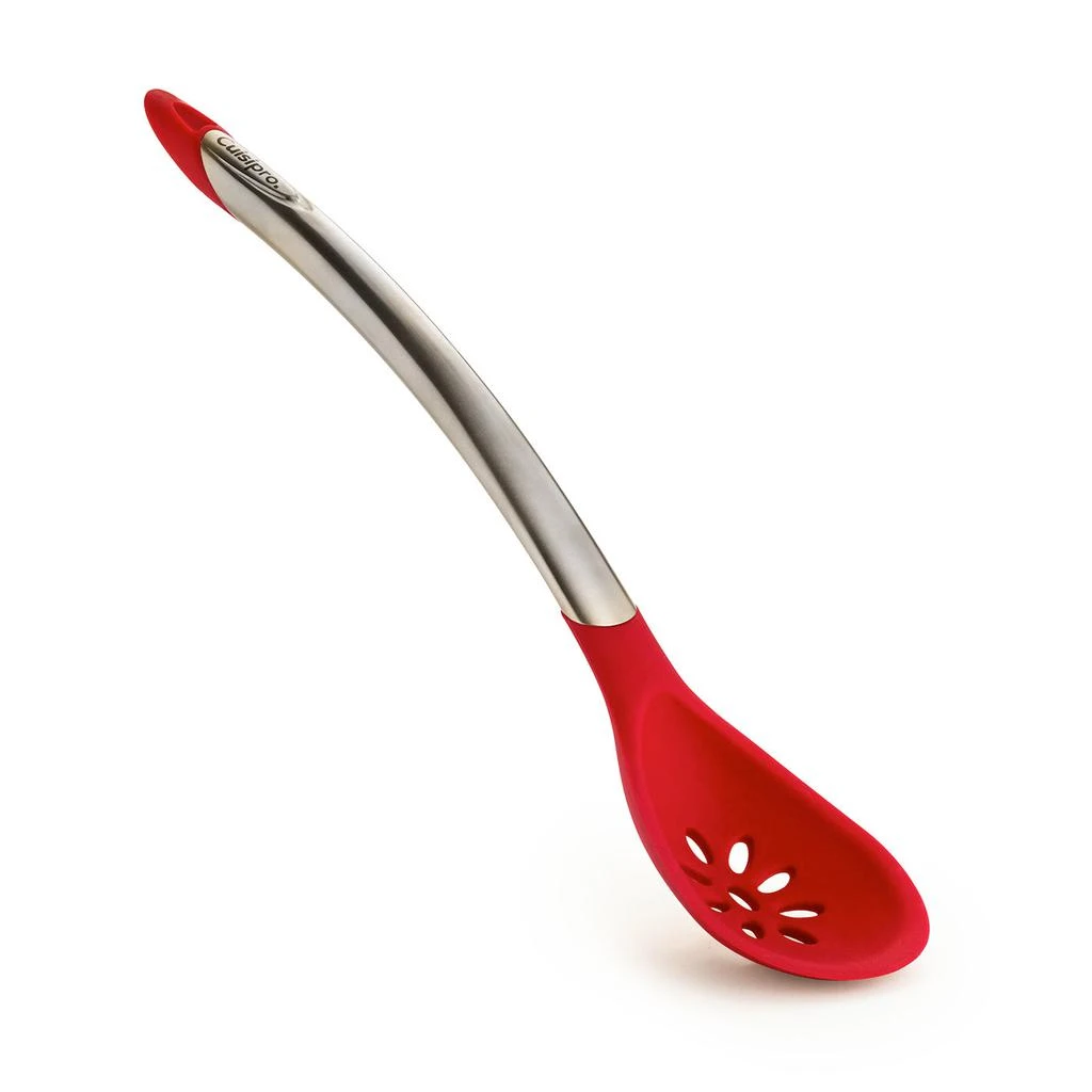 商品Cuisipro|Silicone & Stainless Steel Slotted Spoon, Red,价格¥119,第1张图片