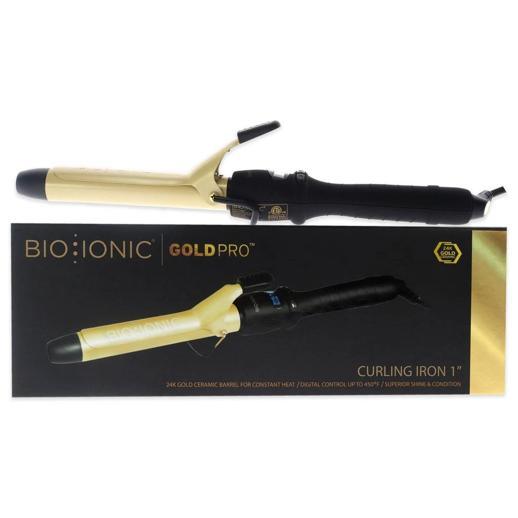 商品Bio Ionic|Gold Pro Curling Iron - Z-GPT-CI-1.0 by Bio Ionic for Women - 1 Inch Curling Iron,价格¥594,第1张图片