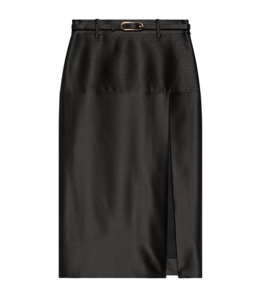 Silk Duchess Midi Skirt商品第1张图片规格展示