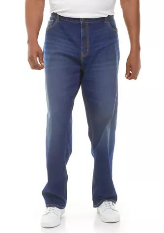 Big & Tall Athletic Fit Denim Jeans商品第1张图片规格展示