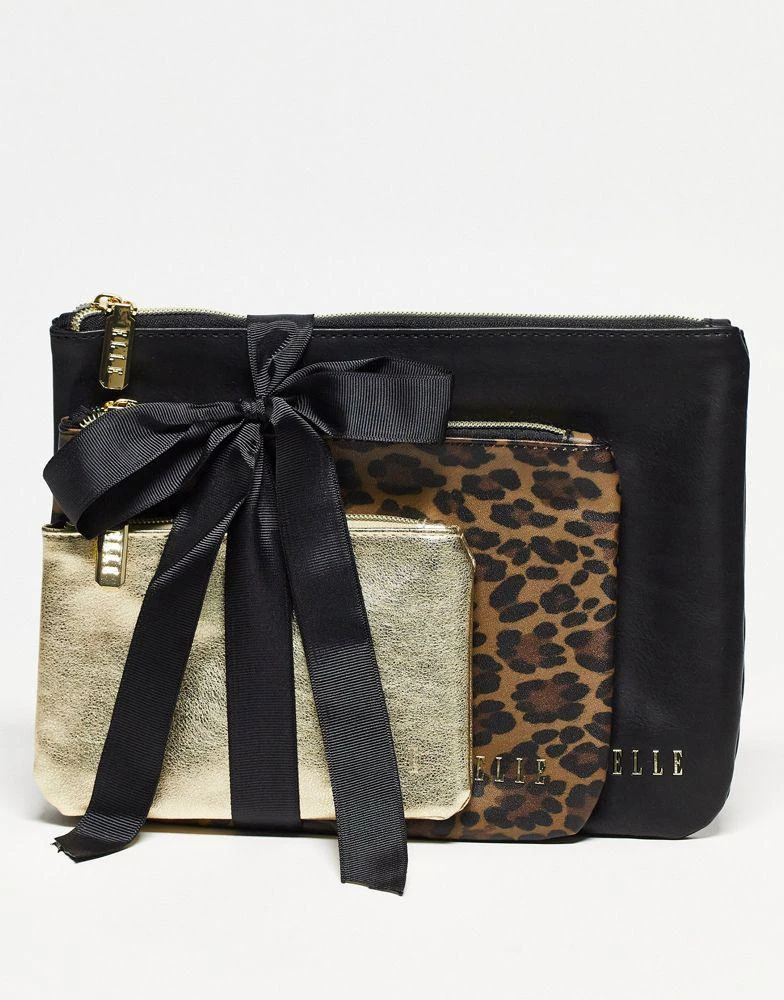 商品Elle|Elle trio logo cosmetics make up bags in multi,价格¥246,第1张图片