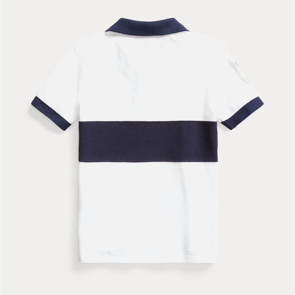 商品Ralph Lauren|Ralph Lauren Boys' Short Sleeve Pony Logo Polo Shirt - White Multi,价格¥351,第4张图片详细描述