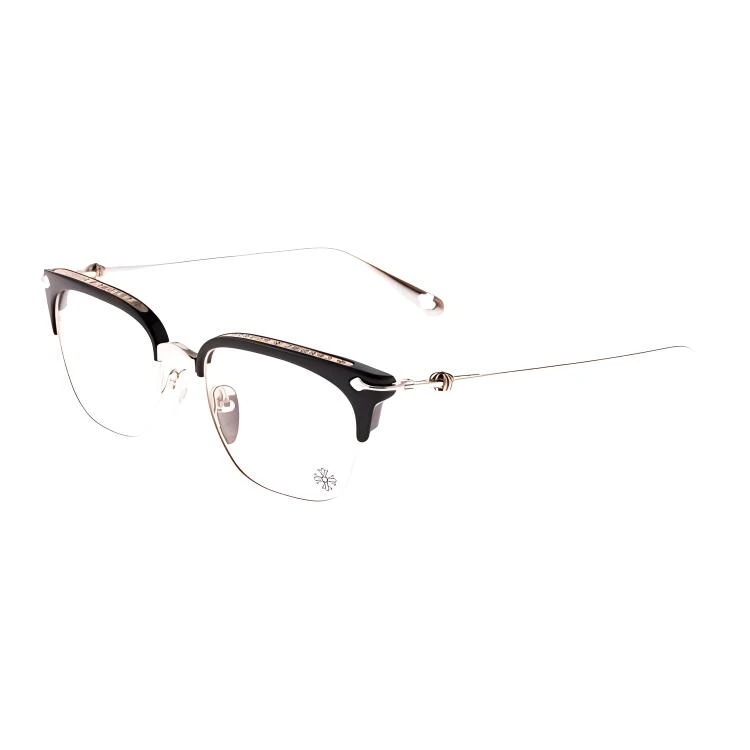 商品[国内直发] Chrome Hearts|【可配度数】  个性前卫 克罗心 银饰十字架花卉打造 钛合金 方形 光学镜架 男女同款情侣款,价格¥22053,第1张图片